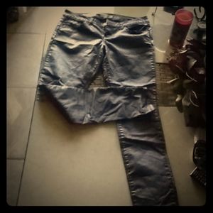 Black polyester spandex jeans